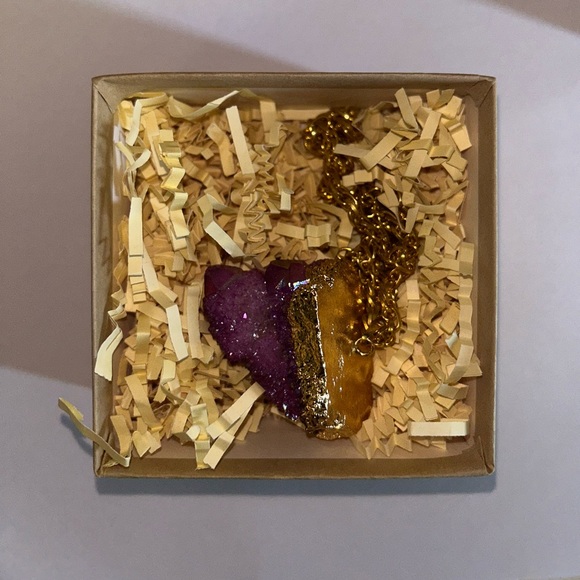 NIB Crystal Cactus Audrey Kitching Amethyst  Necklace - Picture 2 of 5